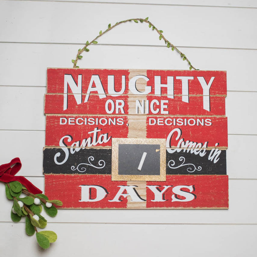 Letrero de Madera Christmas Countdown