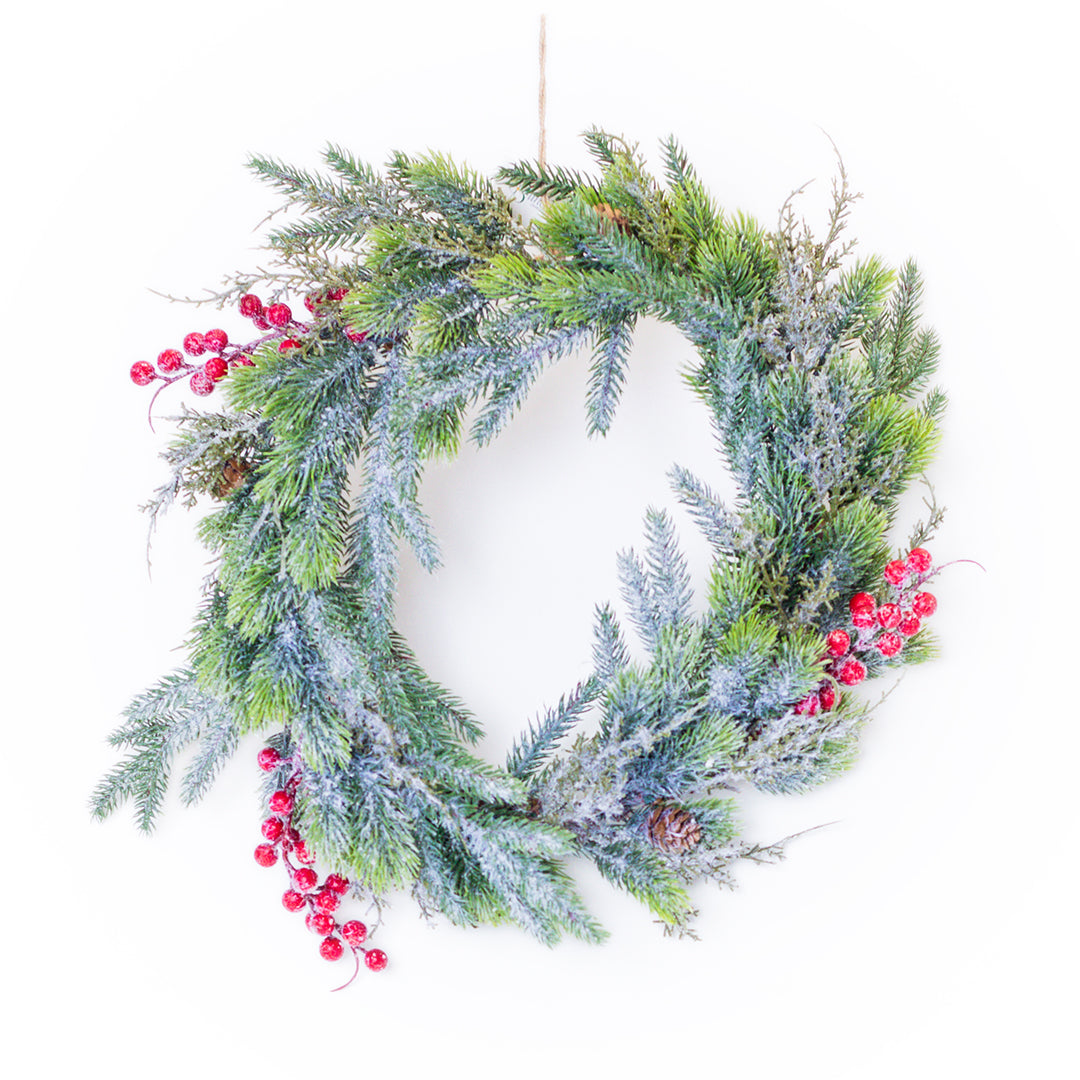 Corona Follaje y Berry 45 cm