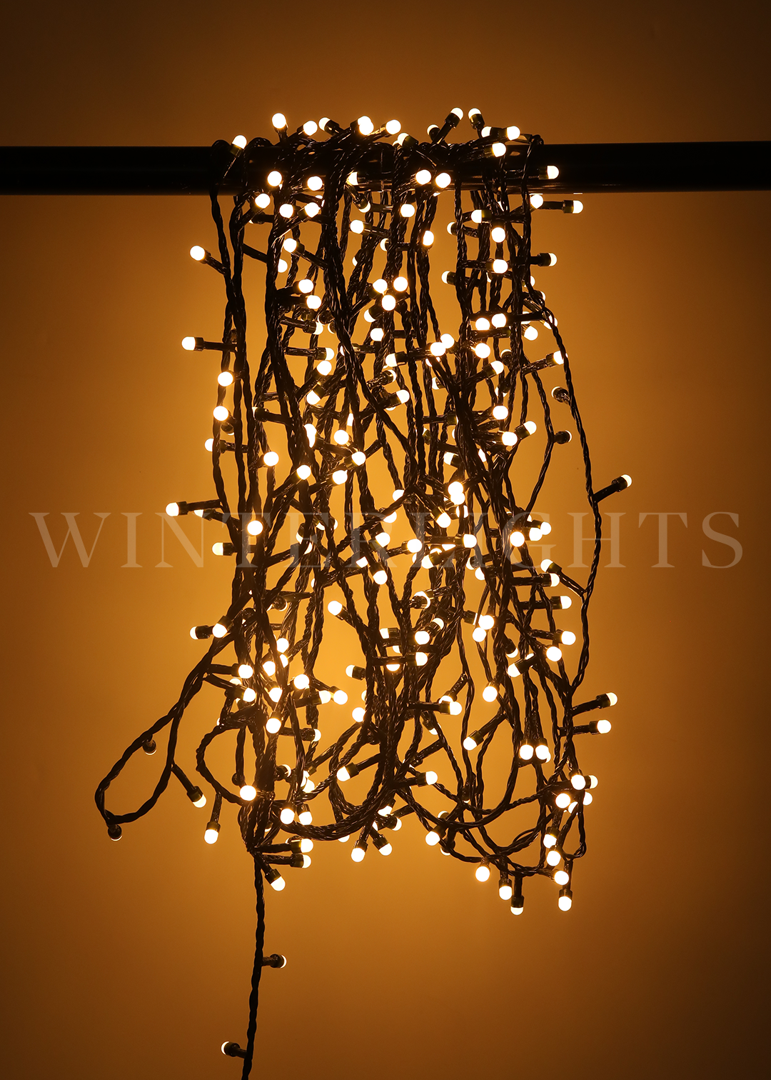 500F LED V8 luz cálida, cable verde 25 mts